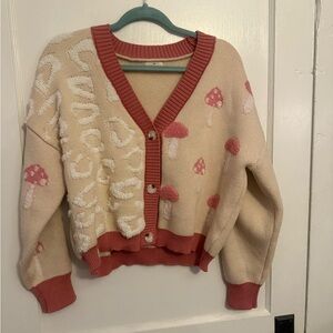 Simply Southern Cream and Pink Cardigan